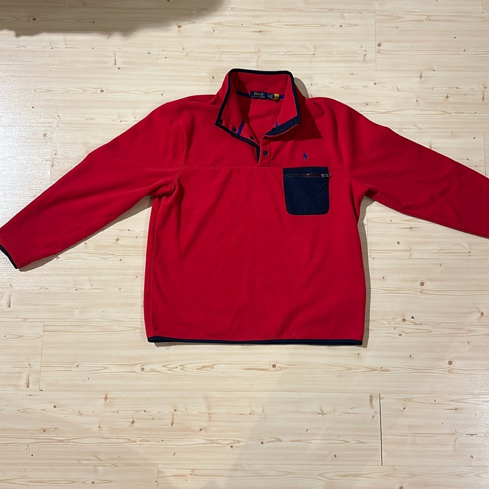 Polo fleece sweater